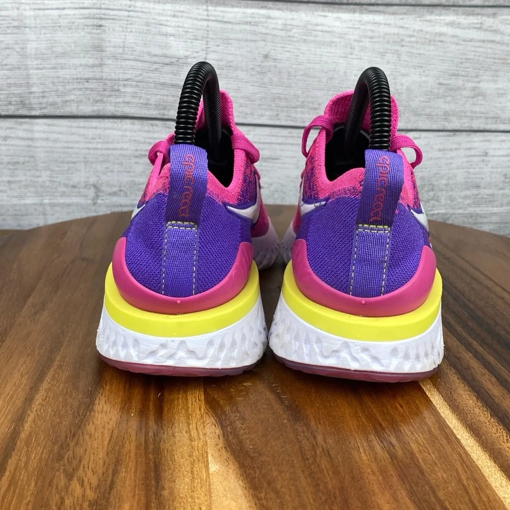 Nike Epic React Flyknit 2 Laser Fuchsia Pink Running Shoe CK0821-600 Women’s 6